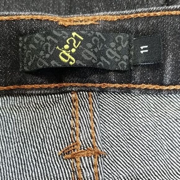 🎁5/$25 G21 Jeans Women's Size 11 Black Washed 5 Pocket Button Zipper Closure - Picture 5 of 7